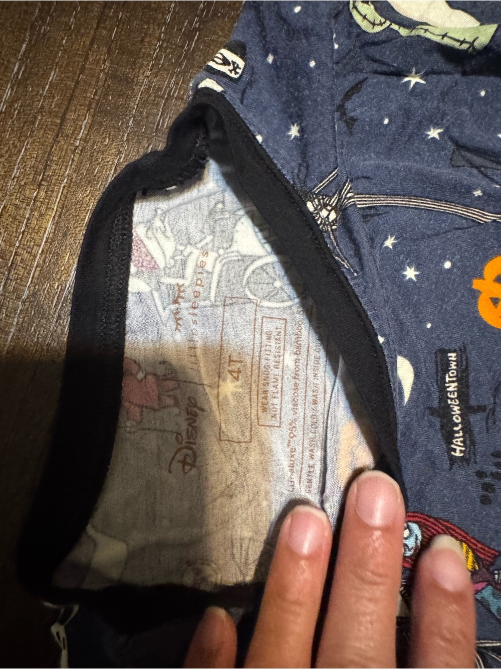 Little Sleepies Navy Blue Halloween Night Pajama Set with Orange Accents